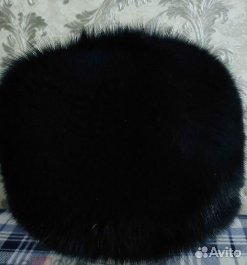 Шикарная Шапка песцовая темно-фиолетовая.Новая.р56