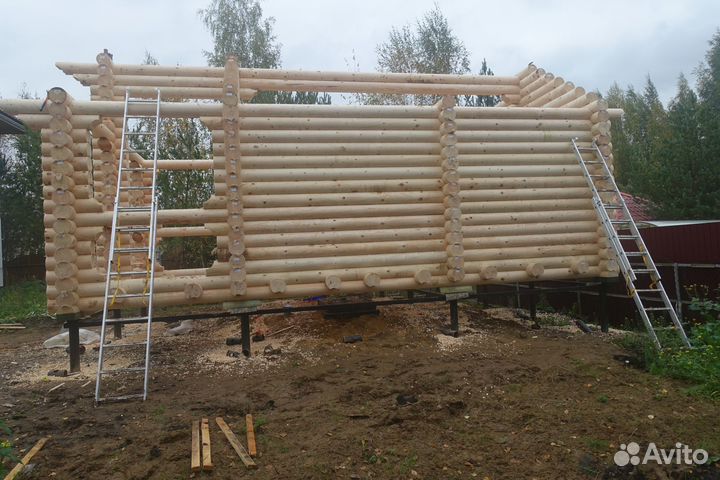 Сруб Бани с террасой