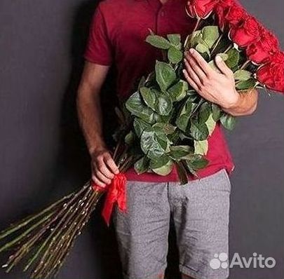 Длинные высокие розы 110 150 160 180 200 см