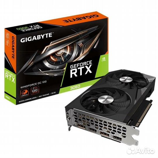 Видеокарта gigabyte GeForce RTX3060 windforce OC 1