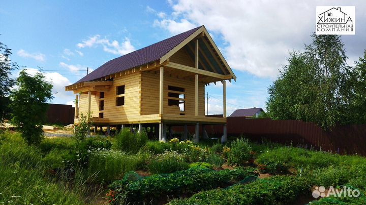 Срубы дома 6х9 из бруса 1эт строительство