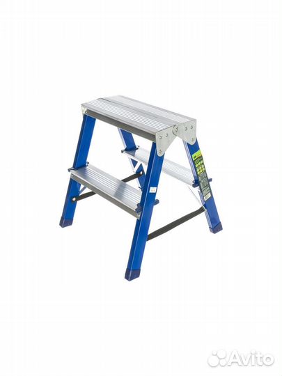 Стальная двусторонняя стремянка 2 ступени Сибртех