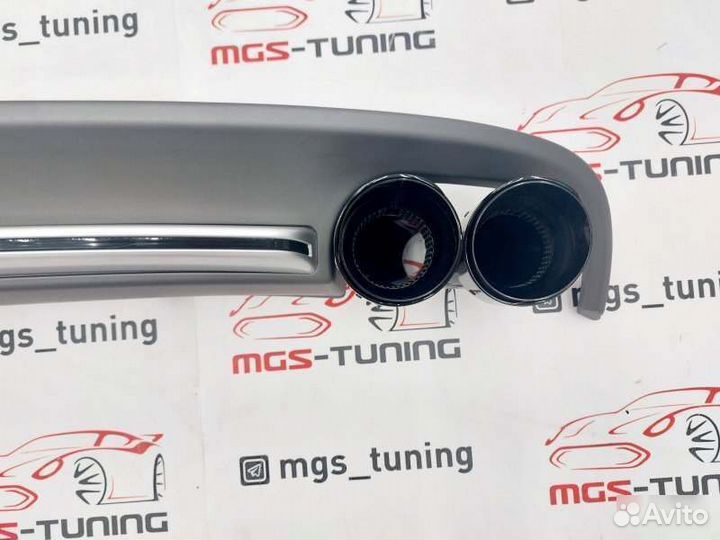 Диффузор S7 Audi A7 S-line 10-14 + Akrapovic black