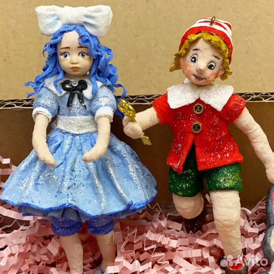 Ватные игрушки на елку