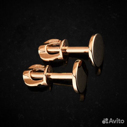 Серьги пусеты из красного золота