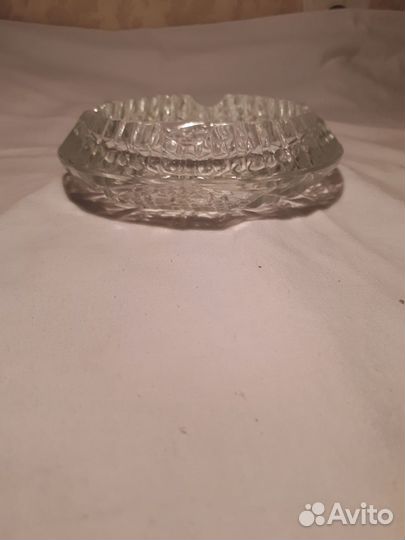 Пепельница стеклянная СССР 70-х годов,б/у