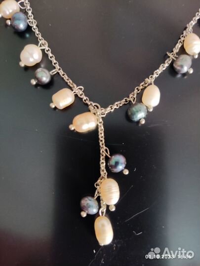 Комплект из натурального пресноводного жемчуга