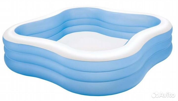 Детский надувной бассейн Intex Квадратный 229х229х