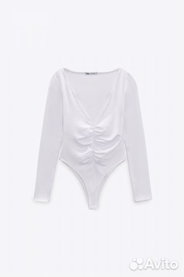 Белый боди zara