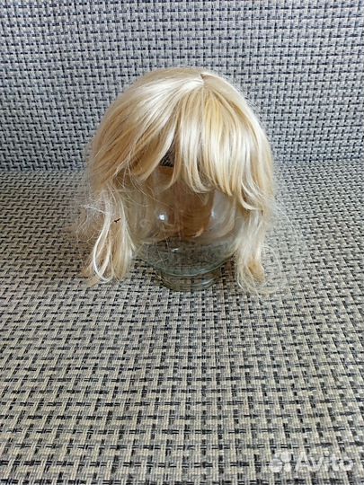 Синтетический женский парик блонд 35см с челкой