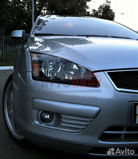 Реснички Sport на фары для Ford Focus 2 (Дорест.)