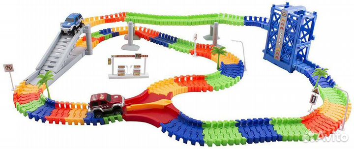 Гибкий трек с 2 машинками