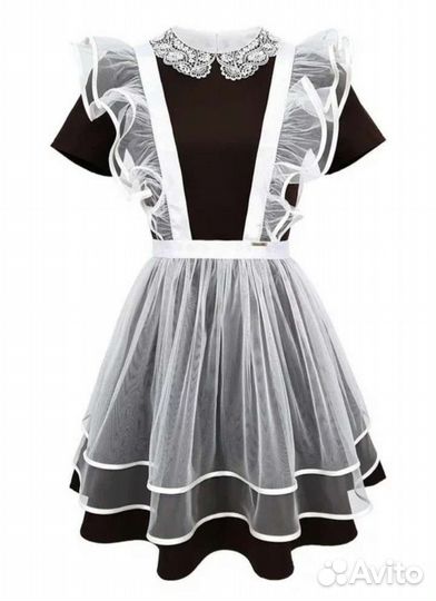 Белый школьный фартук