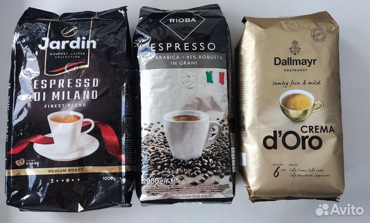 Кофе натуральный жареный в зернах 1 кг