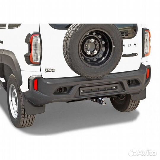 Фаркоп тсу с защитой бампера Нива Шевроле,Тревел
