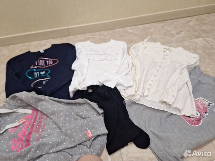 Блузки школьные пакетом 134 140