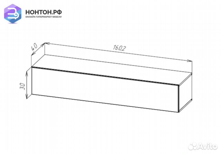 Шкаф навесной Point тип-30 белый глянец / белый ма