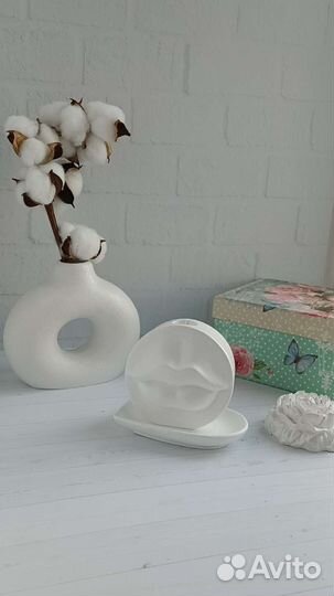 Ваза/Статуэтка/ кашпо из гипса декор, подарки