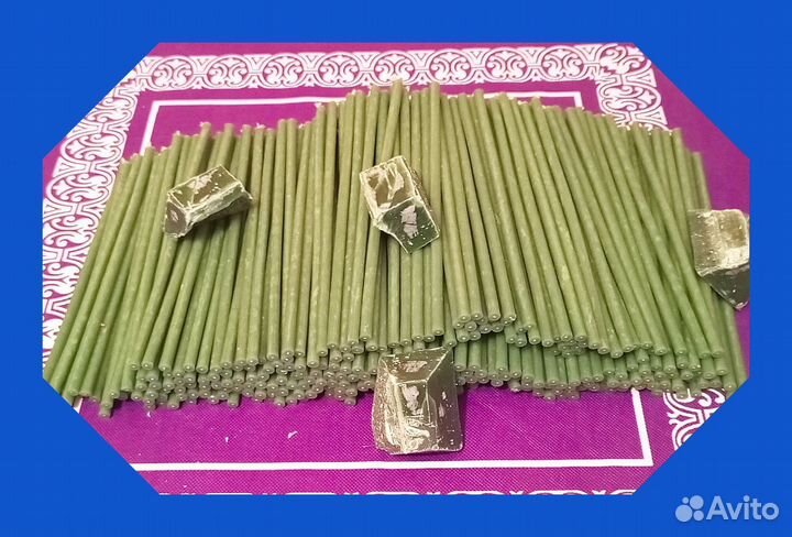 Зелёные свечи восковые, 300 штук упаковка, часовые