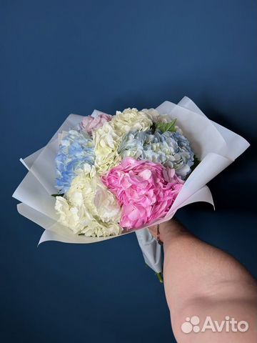 Букет цветы: 7 гортензий доставка цветов