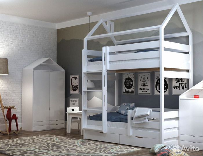 Двухъярусная кровать выкатная