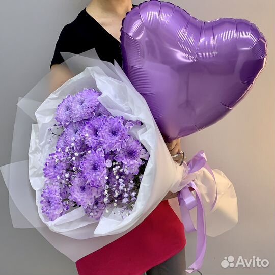 Цветы и шары комбо набор