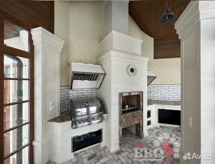 Мангал из кирпича, барбекю комплекс