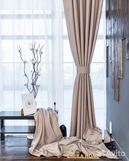 Портьеры блэкаут Амадео Дымчато-розовый шторы