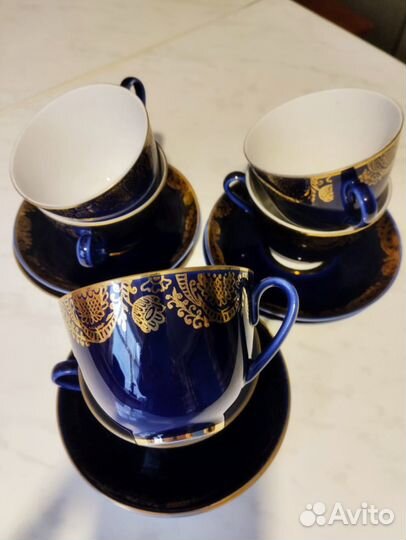 Чайный сервиз фарфор СССР завод лфз 13 гр