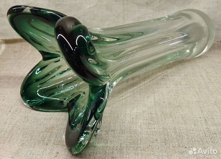 Ваза. Цветное Чешское стекло СССР