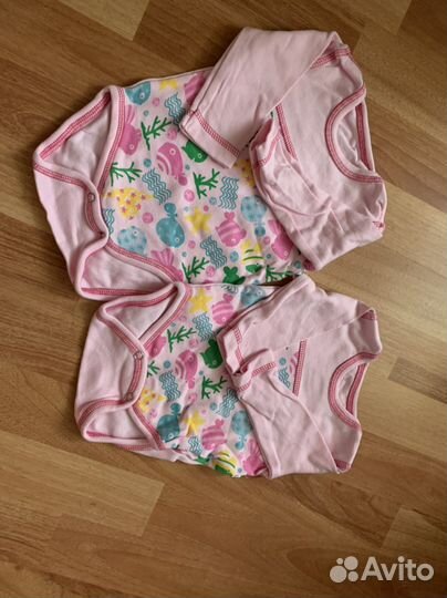 Детские вещи для девочки пакетом 0-3 месяцев