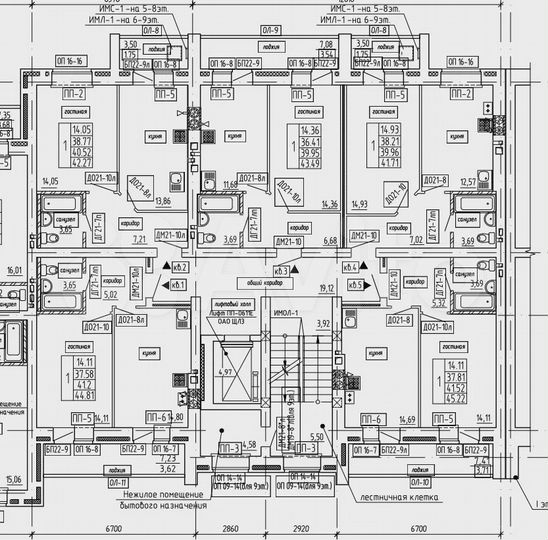 1-к. квартира, 44,8 м², 6/9 эт.