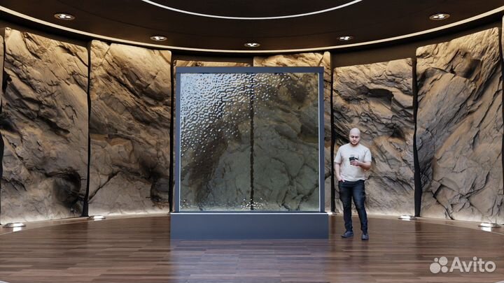 Аквастены, водопады по стеклу и зеркалу