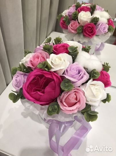 Неувядающий букет из мыльных цветов