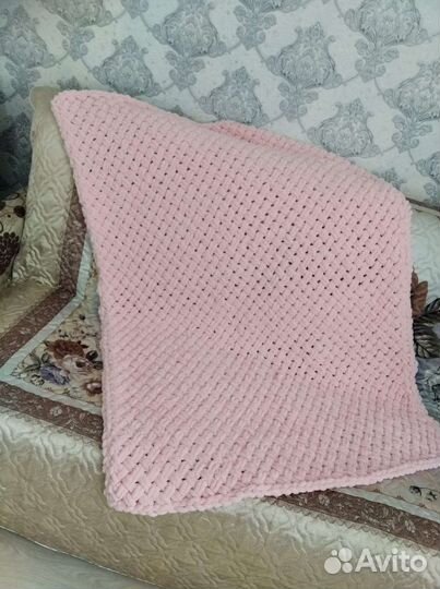 Плед детский вязаный ручная работа