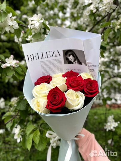 Цветы розы букет