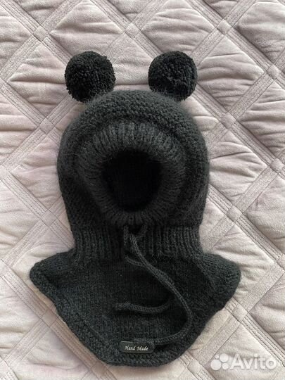 Зимняя Шапка шлем вязаная новая (очень теплая)