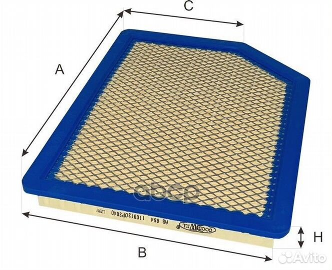 Фильтр воздушный JAC T6 (petrol)