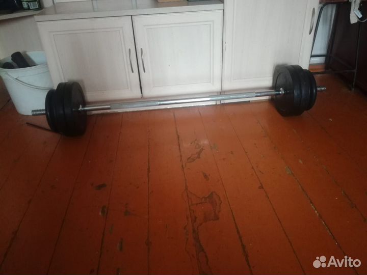 Штанга с блинами бу