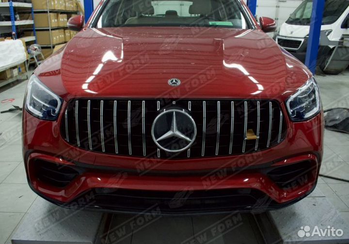 Бампер передний 63 AMG Mercedes GLC рестайлинг