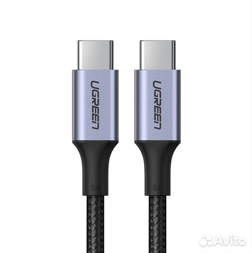 Кабель ugreen US316 1.5м черный USB-C Cable Alumi