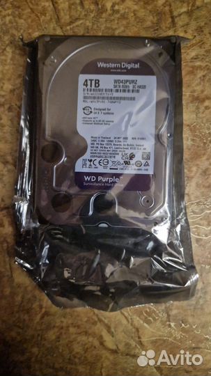 Жесткий диск HDD 4 тб. WD Purple Surveillance