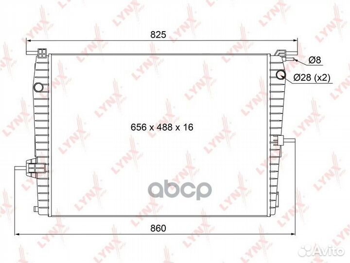 Радиатор охлаждения паяный MT RB-1109 RB1109 LY