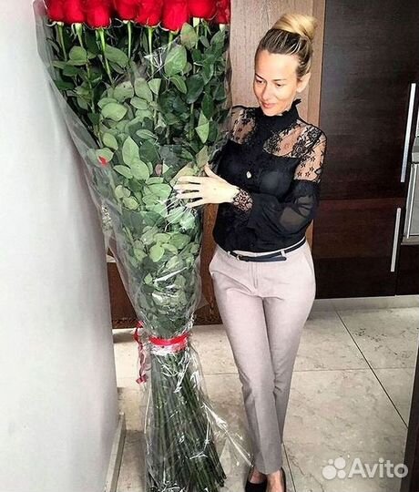 Длинные высокие розы 110 150 160 180 200 см