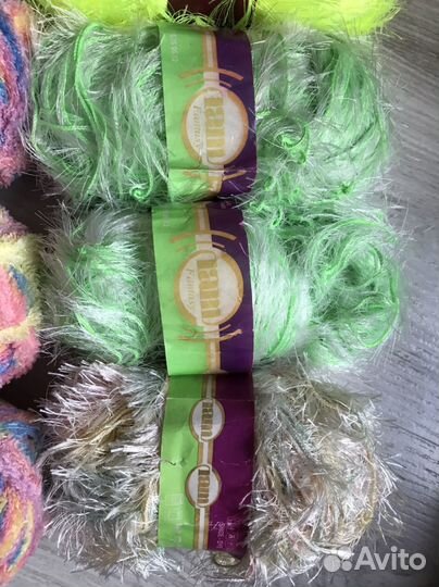 Пряжа фантазийная травка плюшевая для вязания