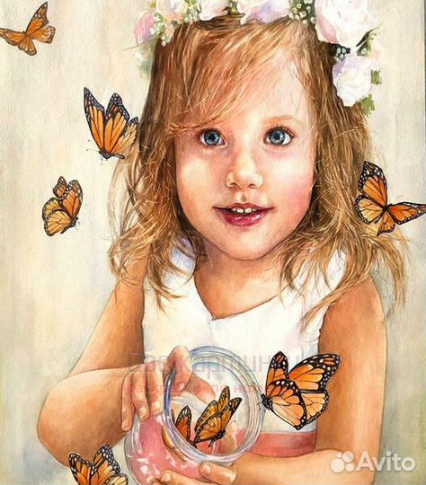 Картина по номерам 40x50 Милая девочка
