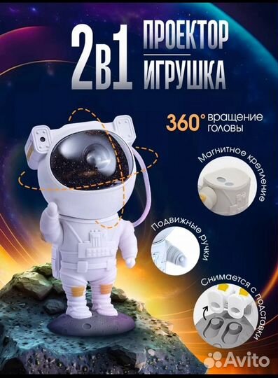 Проектор-ночник Космонавт 22 см