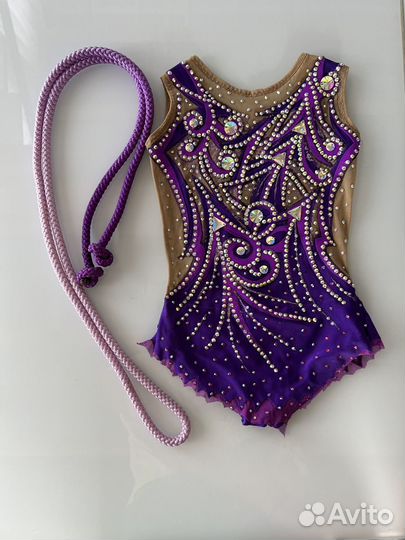 Купальник для худ. гимнастики скакалка sasaki