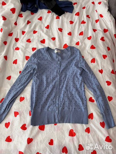 Нежная кофта в горошек