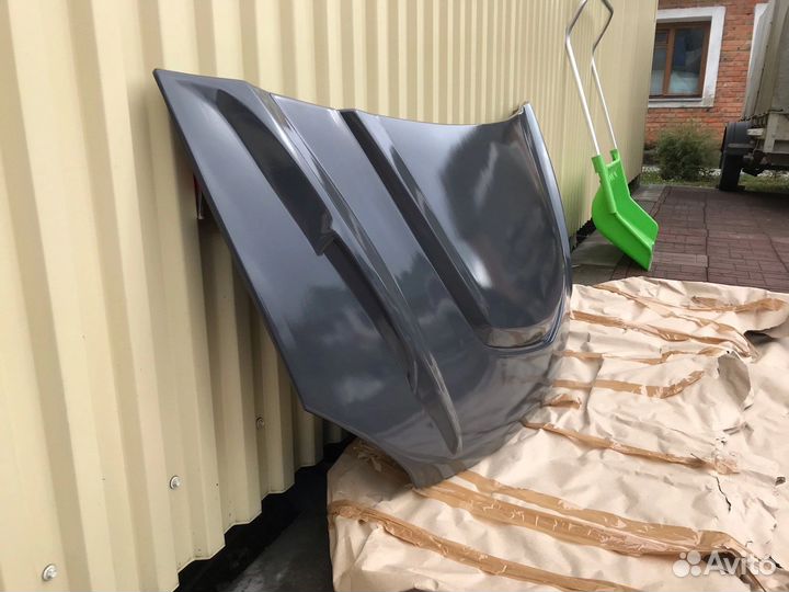 Капот на Газель Next тюнинг цвет Шторм Грей серый